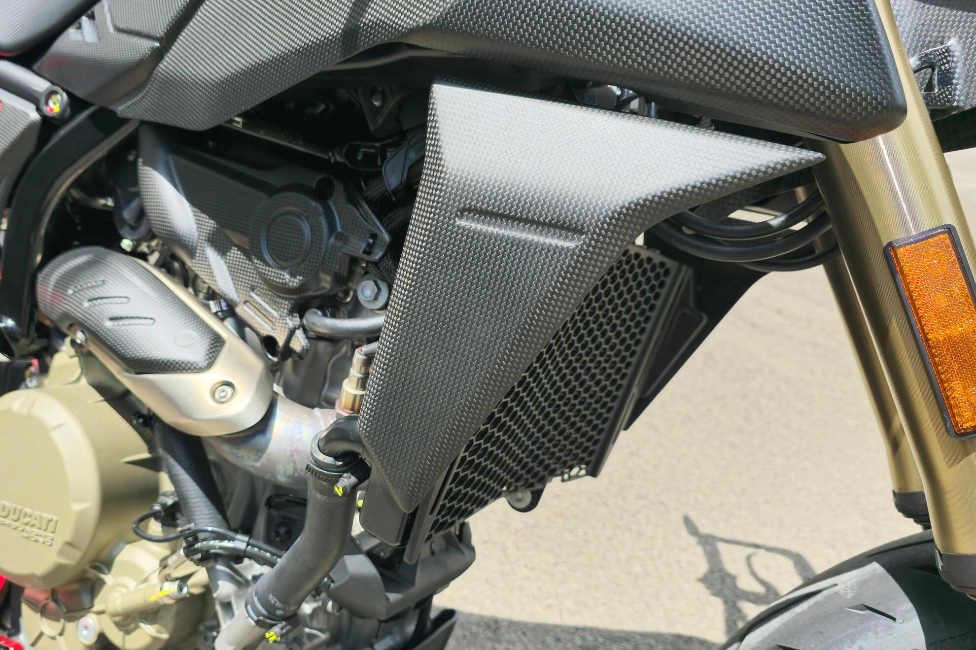 CNC Racing Carbon Fiber Radiator Side Covers (pair) for the Ducati